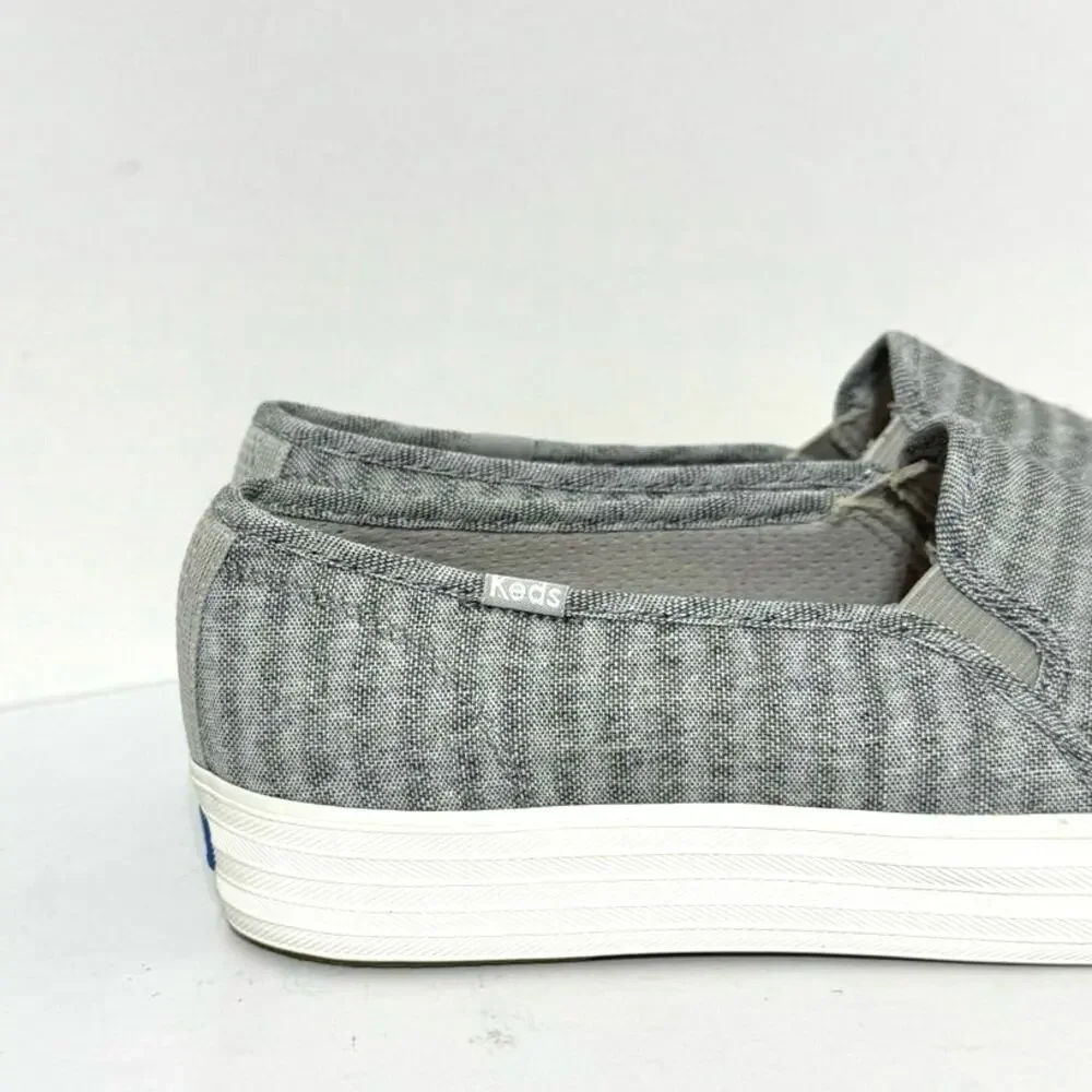 Keds Women's Triple Decker Subtle Chambray Stripe Sneaker Size 9.5